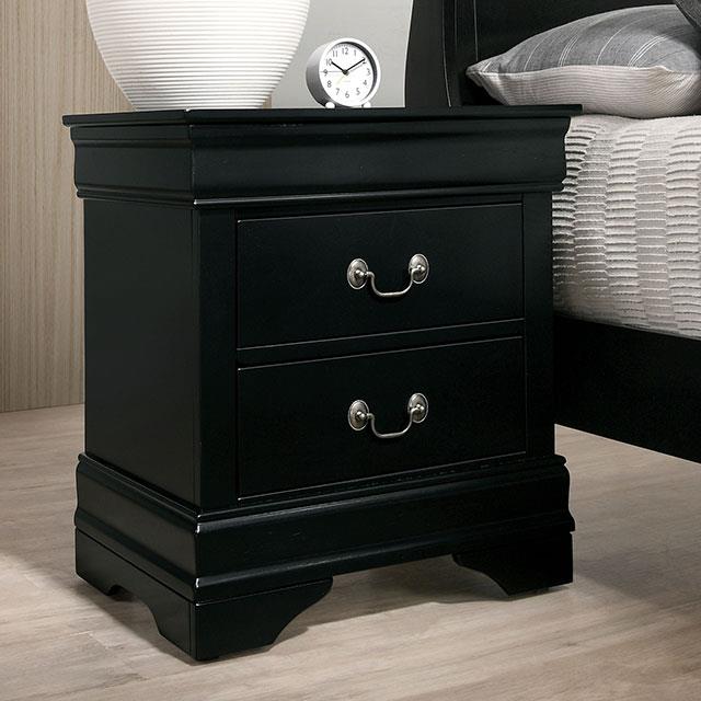 Furniture of America Louis Philippe FM7866BK-N Night Stand IMAGE 1